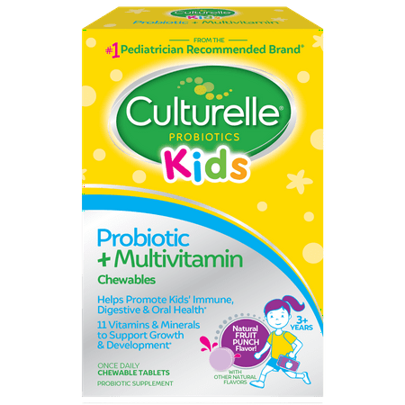 Culturelle Unisex Kids Probiotic + Multivitamin Chewables Probiotic Supplement for Kids 30ct - 049100400761