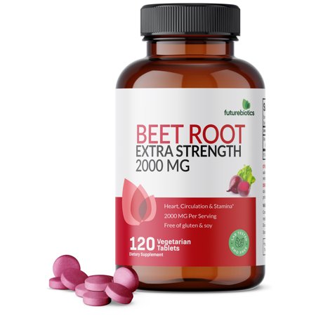 Futurebiotics Beet Root Extra Strength 2000 MG Heart Circulation & Stamina Support - Non-GMO 360 Tablets - 049479869367