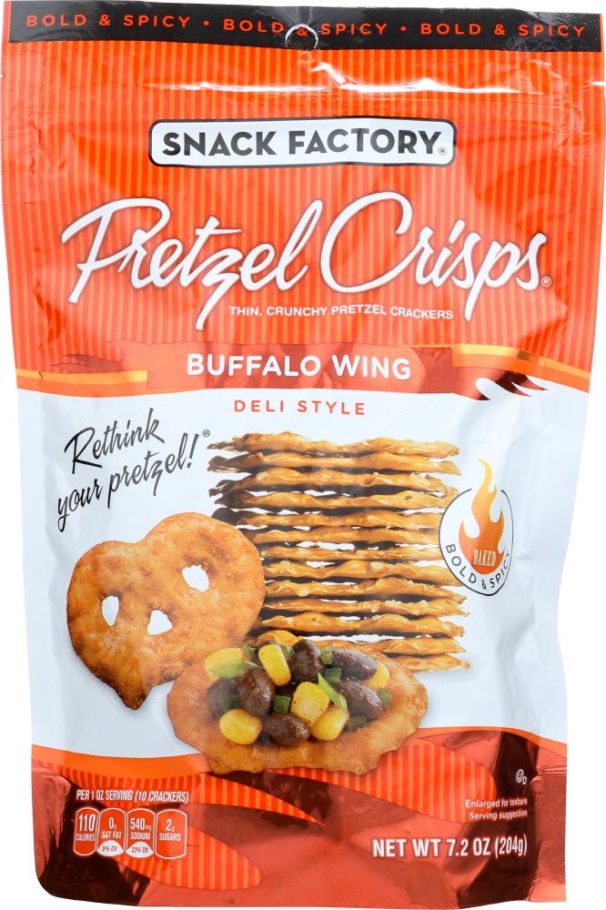 Buffalo Wing Thin, Crunchy Pretzel Crackers - 049508006121