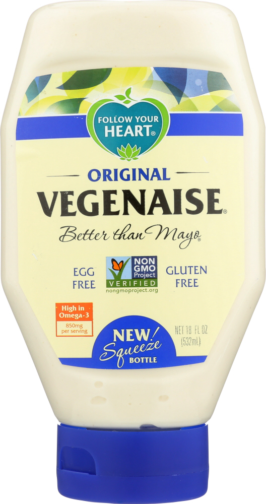 FOLLOW YOUR HEART: Original Vegenaise Squeeze Bottle, 18 oz - 0049568010182