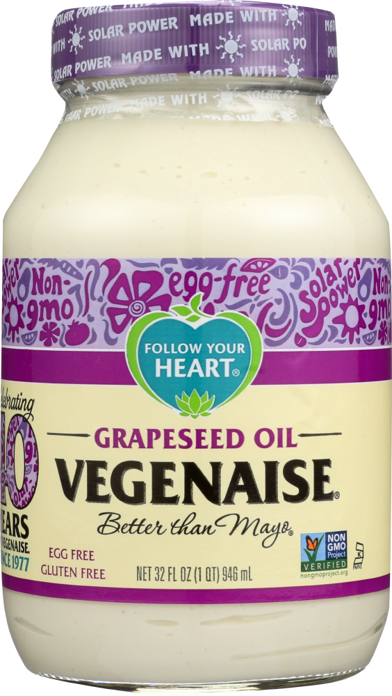 FOLLOW YOUR HEART: Grapeseed Oil Vegenaise, 32 oz - 0049568020327