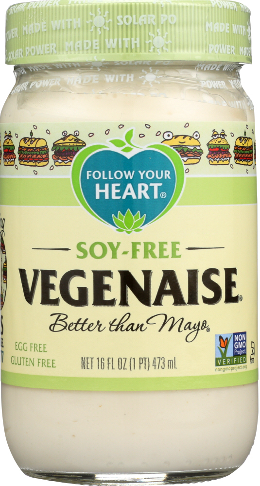 FOLLOW YOUR HEART: Vegenaise Soy-Free Dressing and Sandwich Spread, 16 oz - 0049568060163