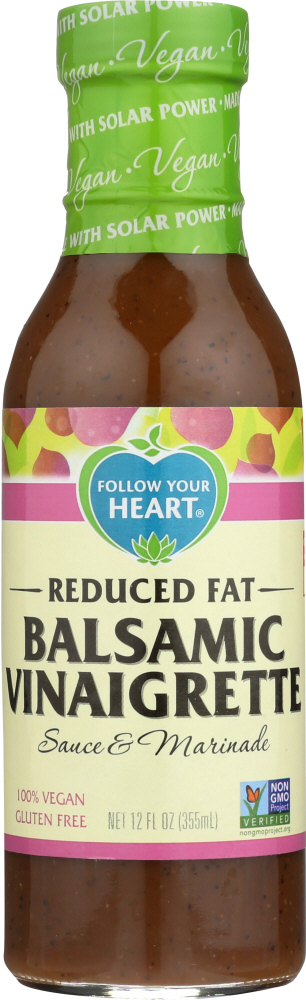 FOLLOW YOUR HEART: Balsamic Vinaigrette Dressing Reduced Fat, 12 oz - 0049568310121