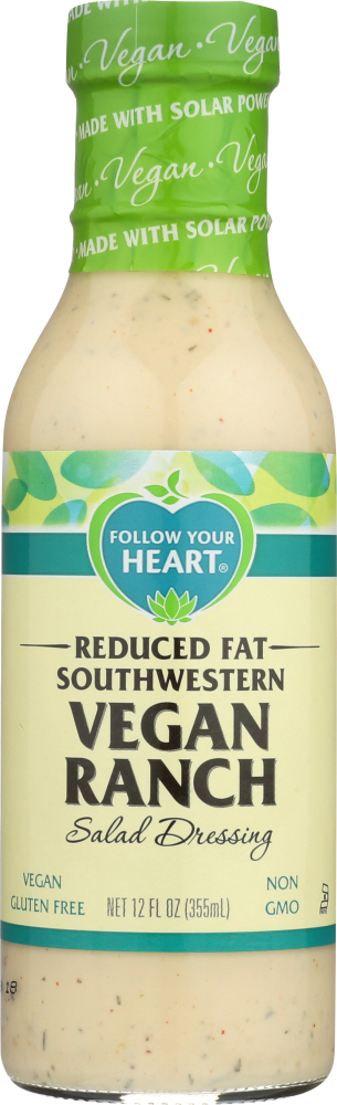 FOLLOW YOUR HEART: Reduced Fat Southwestern Vegan Ranch, 12 oz - 0049568440125