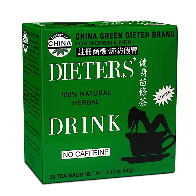  Uncle Lees Dieters Detox Tea, 100% Natural & Effective Slim Tea, Chinese Green Herbal Tea with Senna Leaves, For Men & Women, 30 Tea Bags Per Box  - 049606306031