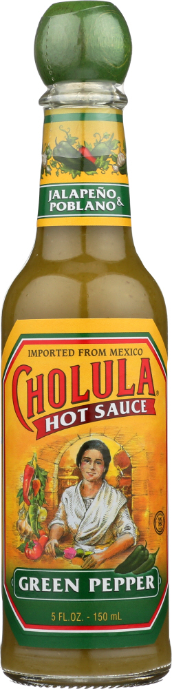 CHOLULA: Green Pepper Hot Sauce, 5 oz - 0049733950114