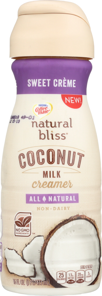 COFFEEMATE: Natural Bliss Sweet Creme Coconut Milk, 16 oz - 0050000387823