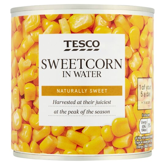 Tesco Natural Sweet Sweet Corn In Water - 5000119392206