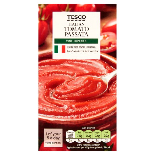 Tesco Sieved Tomatoes Passata - 5000119560445