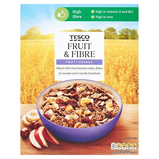 Tesco Fruit And Fibre Breakfast Cereal 750G - 5000119684257