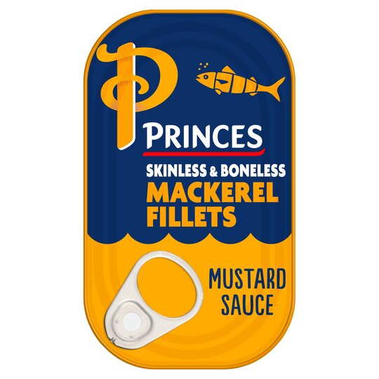 Princes Mackerel Fillets In Mustard Sauce 125G - 5000232253309