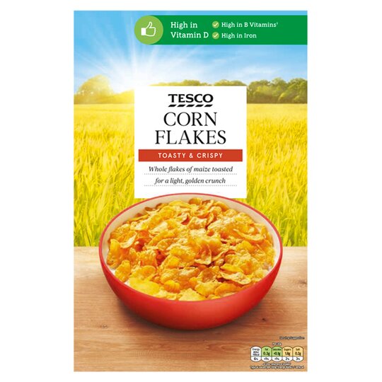 Tesco Corn Flakes Cereal 500G - 5000436616443