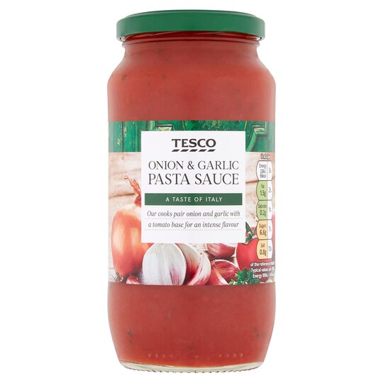 Tesco Onion and Garlic Pasta Sauce 500G - 5000462162655