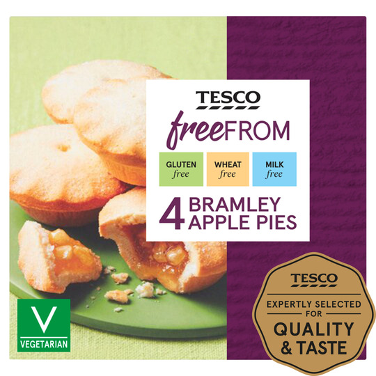 Tesco Free From Bramley Apple Pies 4 Pack - 5000462577558
