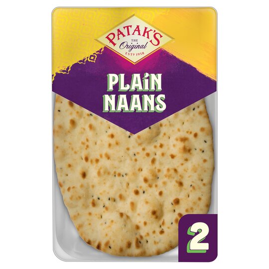 Pataks Plain Naan Bread 2' - 5011308550192