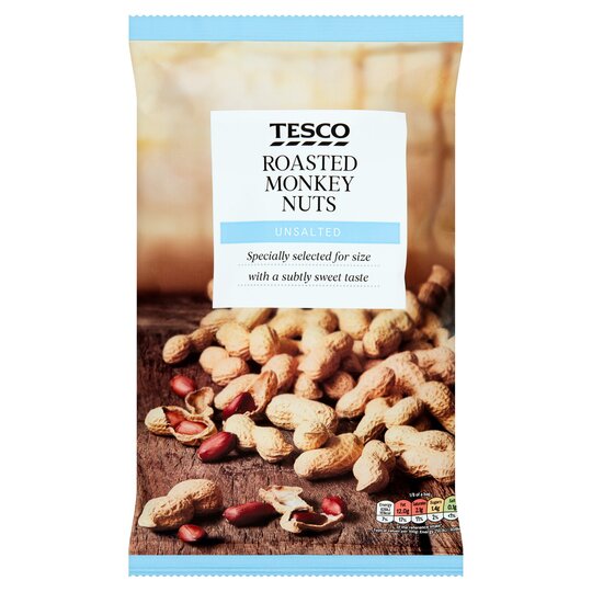 Tesco Unsalted Roasted Monkey Nuts 300G - 5018374057570