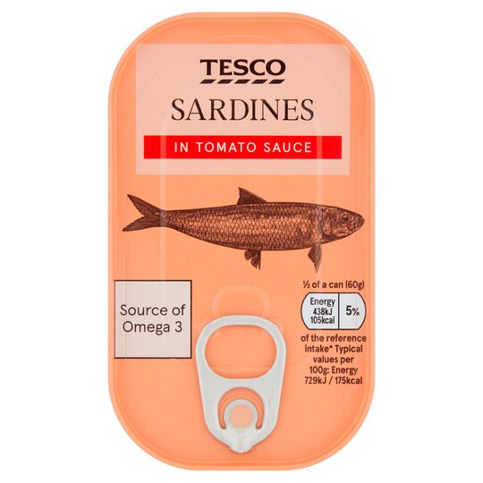 Tesco Sardines In Tomato Sauce - 5018374363237