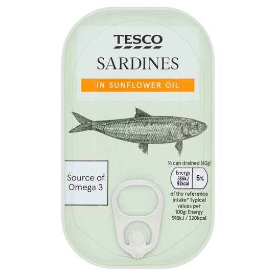 Tesco Sardines in Sunflower Oil - 5018374363251