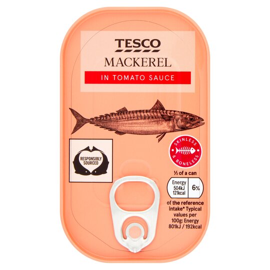 Tesco mackerel in tomato sauce - 5018374363411