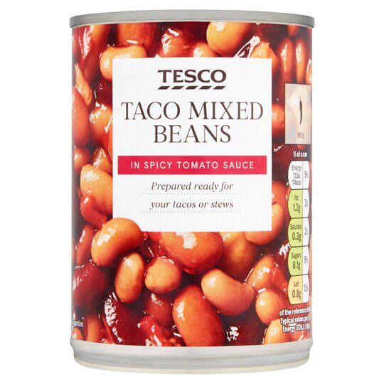 Taco Mixed Beans in a spicy tomato sauce - 5018374442277