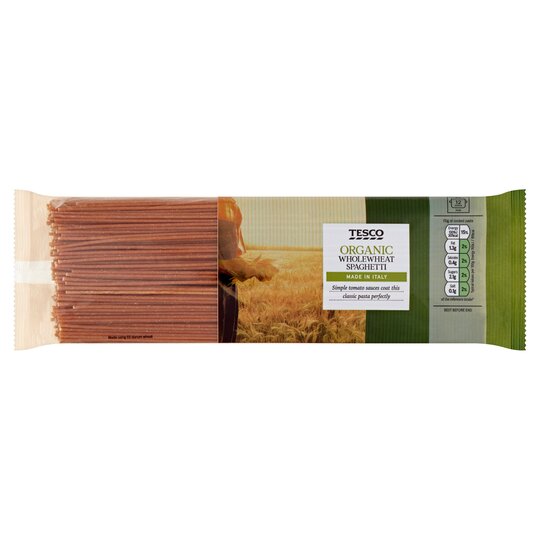 Tesco Organic Whole Wheat Spaghetti - 5051399083605