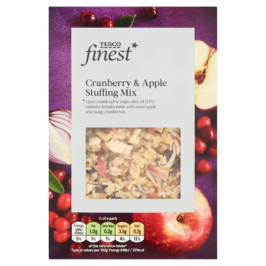 Tesco Finest Apple & Cranberry Stuffing Mix 130G - 5054269414240