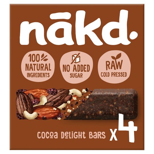 Nakd Cocoa Delight Bars 4 Pack - 5060088701980