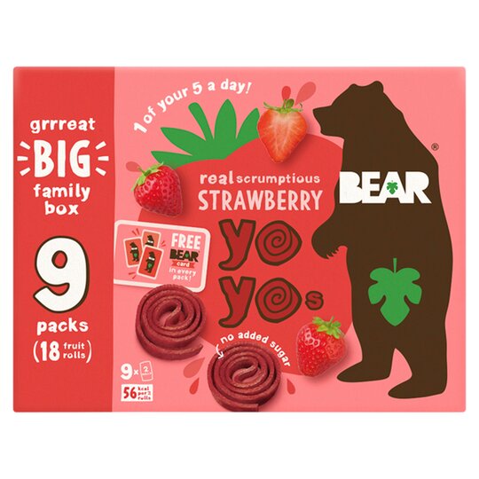 Bear Yo Yo's Strawberry Snacking Fruit - 5060139431545