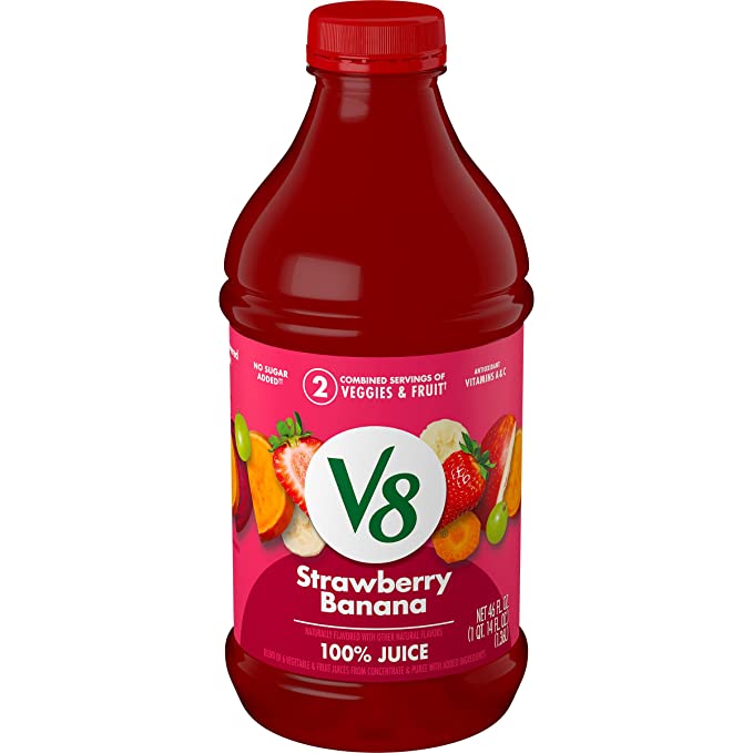 Strawberry Banana Blend Of 7 Vegetable And Fruit Juices And Puree From Concentrate, Strawberry Banana - 051000153395