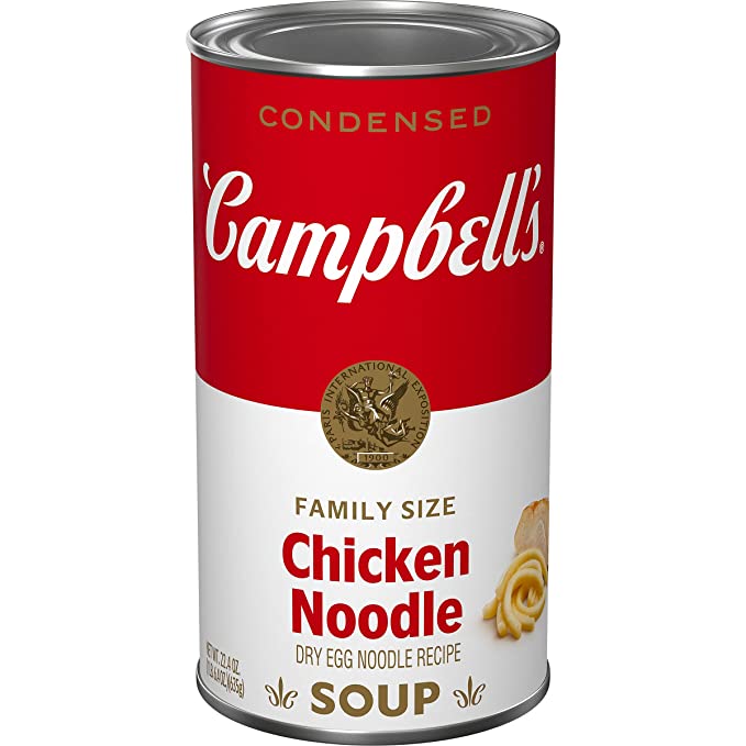  Campbell's Condensed Family Size Chicken Noodle Soup, 22.4 oz. Can (Packaging May Vary)  - 051000212306