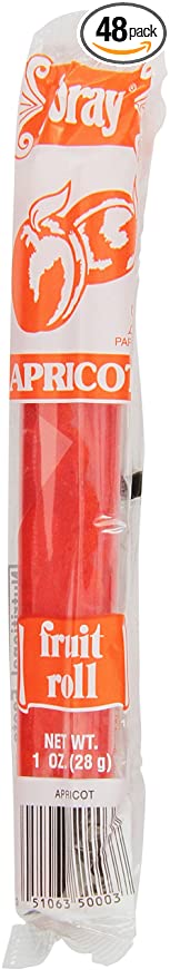 Joray Fruit Roll, Apricot, .75-Ounce Units (Pack of 48) - 051063500037