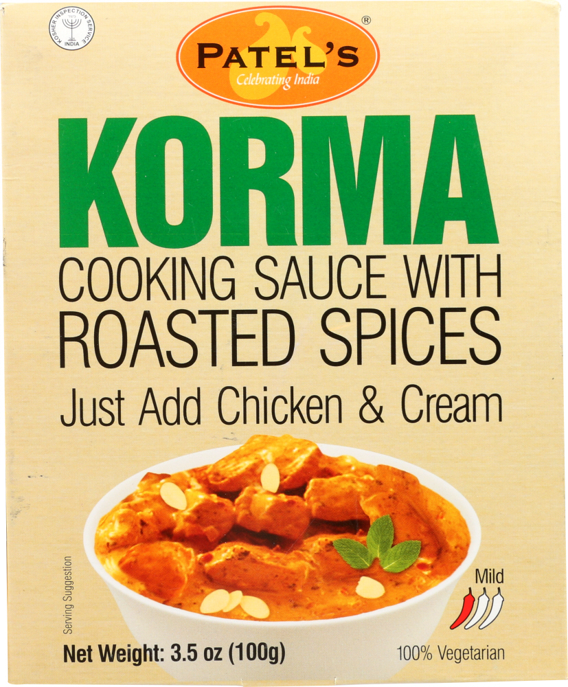 PATEL: Spice Korma Cooking With Roasted Spicy, 3.53 oz - 0051179126206