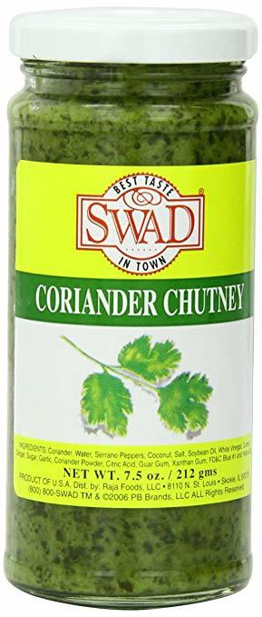 SWAD: Coriander Chutney, 7.5 oz - 0051179220102