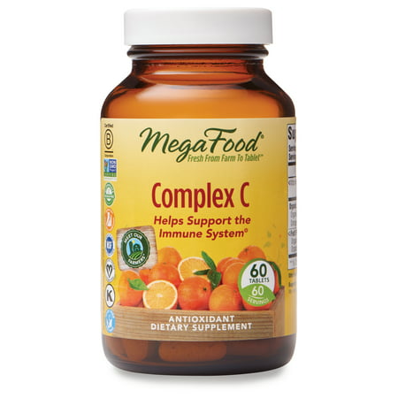 MegaFood Complex C Supports a Healthy Immune System Antioxidant Vitamin C Supplement Gluten Free Vegan 60 Tablets (60 Servings) - 051494101339