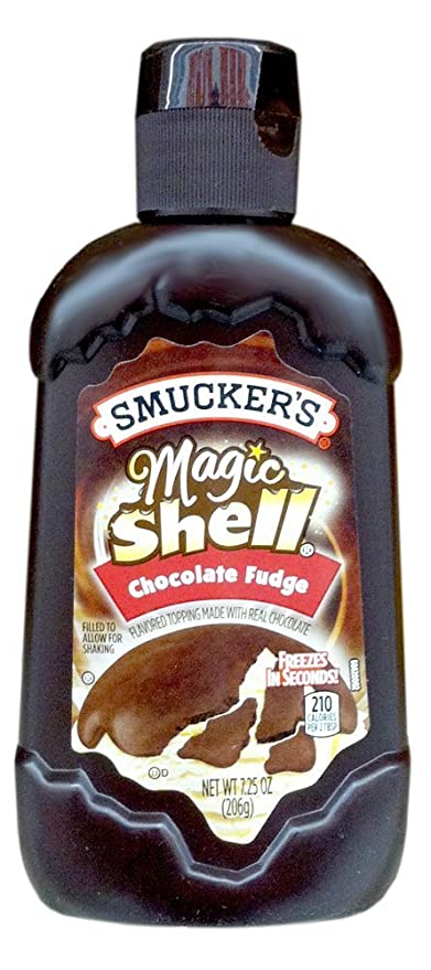 Smucker's Magic Shell CHOCOLATE FUDGE Flavored Topping 7.25oz (8 Pack) - 051500025017