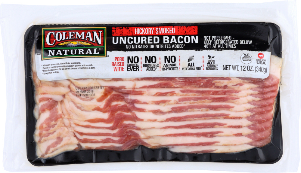 Hickory Smoked Uncured Bacon - 051611165893