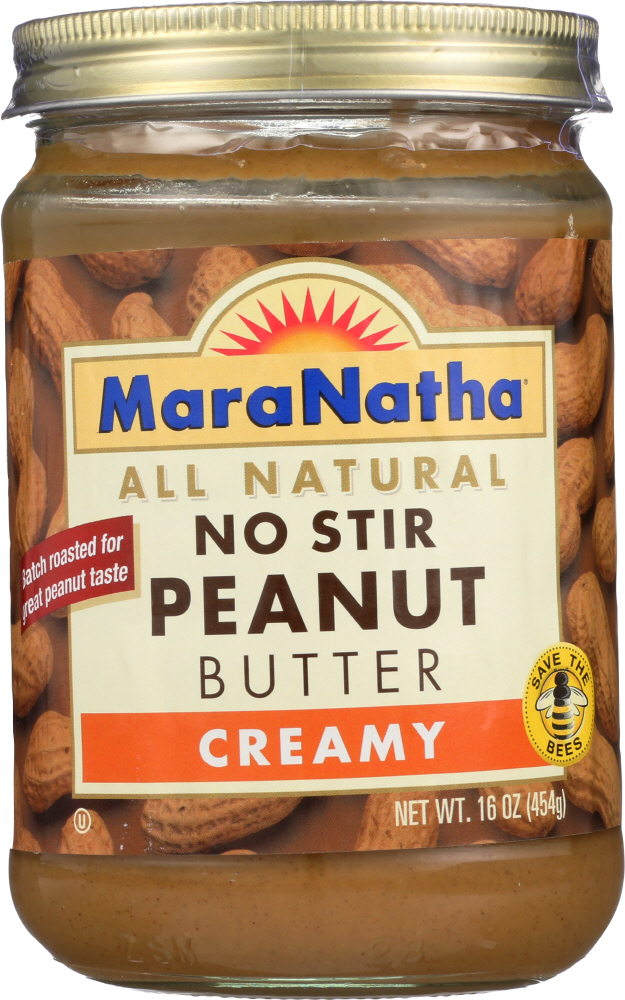 MARANATHA: No Stir Peanut Butter Creamy, 16 oz - 0051651092210