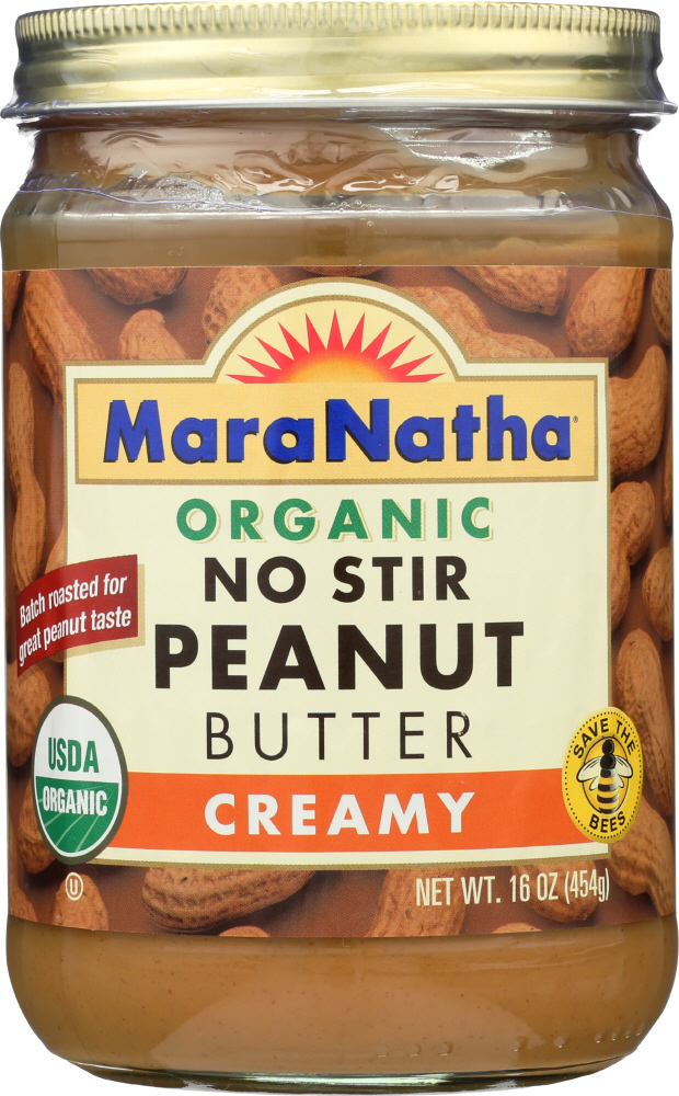 MARANATHA: Organic Peanut Butter No Stir Creamy, 16 oz - 0051651092357