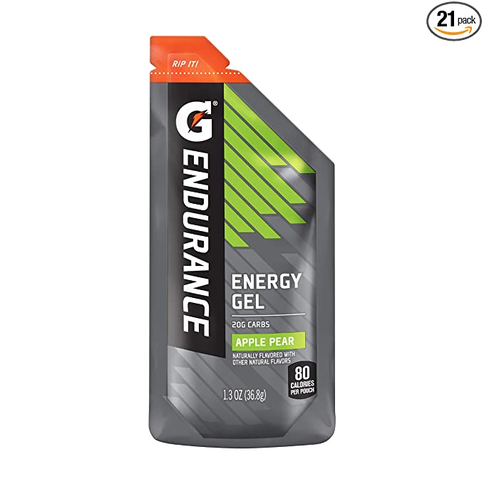  Gatorade Endurance Energy Gel, Apple Pear, 21 Pack, 1.3 oz Pouches  - 052000013306