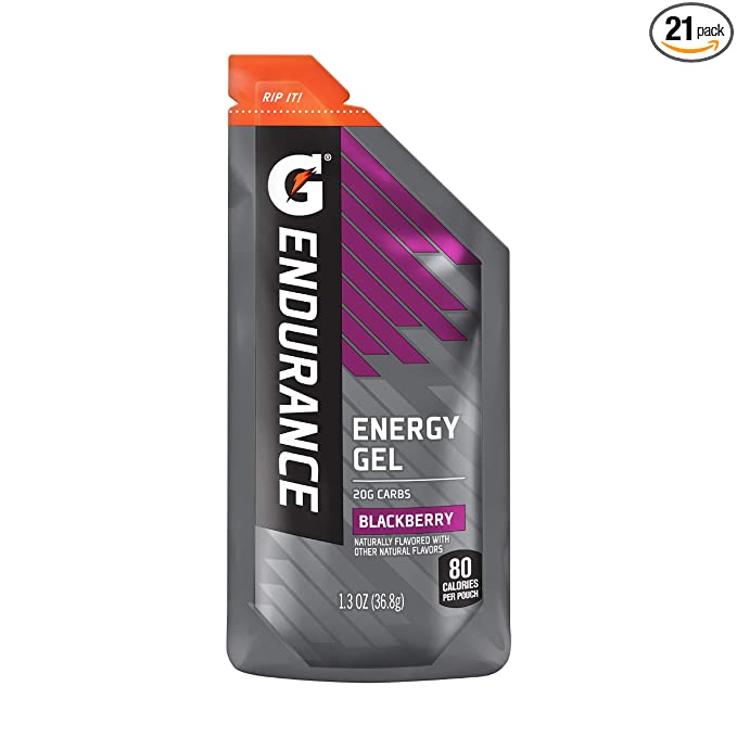 Gatorade 128542 Endurance Energy Gel, Blackberry, 21 Pack, 1.3 oz Pouches - 052000013313