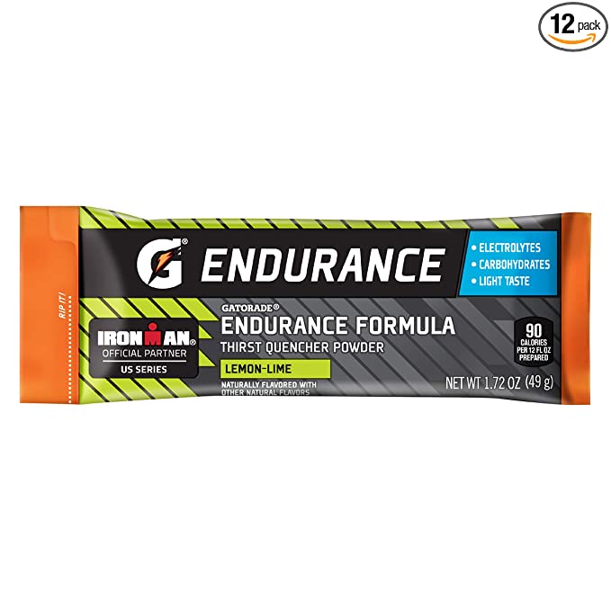  Gatorade Endurance Formula Powder Sticks, Lemon Lime, 1.72 oz. Packs, 12 Count  - 778894142945