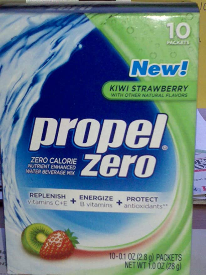  Propel Zero Kiwi Strawberry Water Beverage Powder Mix, 10 Packets per Box  - 052000132472
