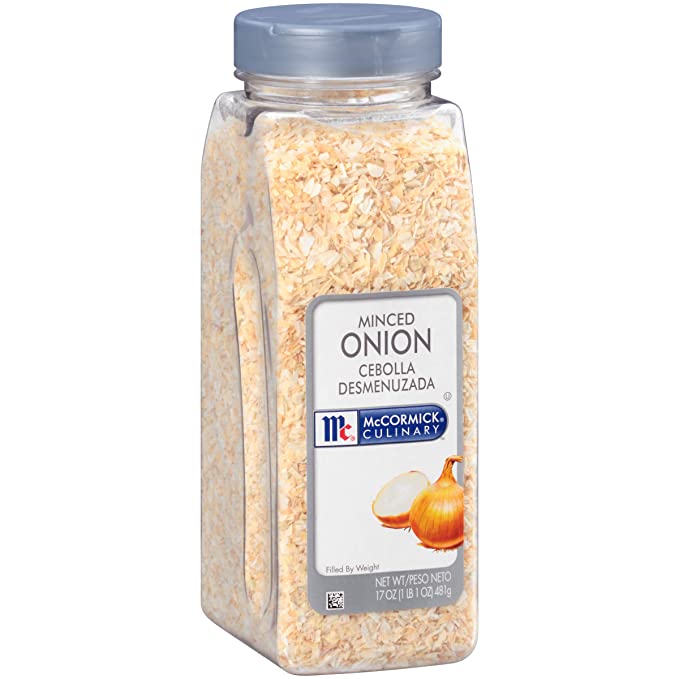  McCormick Culinary Minced Onion, 17 oz - One 17 Ounce Container of Dried Minced Onion Flakes, Perfect for Soups, Sauces, Meatballs, Relishes and Casseroles  - 052100010533