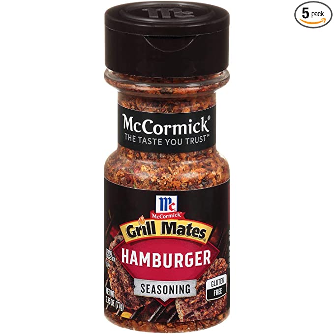  McCormick Grillmates HAMBURGER Seasoning 2.75oz (5 Pack)  - 052100142593