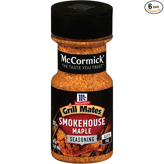  McCormick Grill Mates Smokehouse Maple Seasoning, 3.5 Ounce (Pack of 6)  - 052100574110