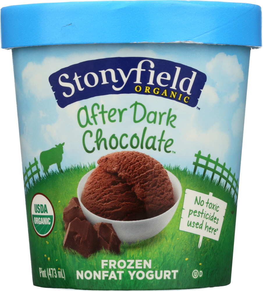 STONYFIELD: After Dark Chocolate Frozen Nonfat Yogurt, 16 oz - 0052159002022