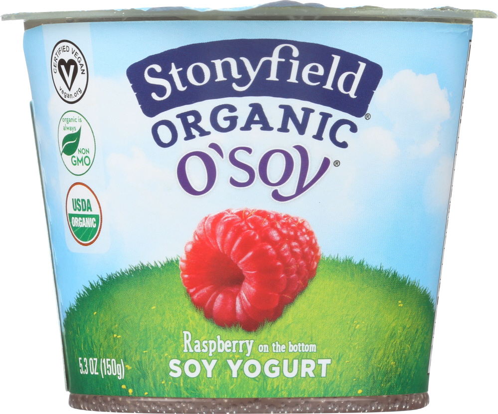 Stonyfield, O'Soy, Organic Soy Yogurt, Raspberry, Raspberry - stonyfield