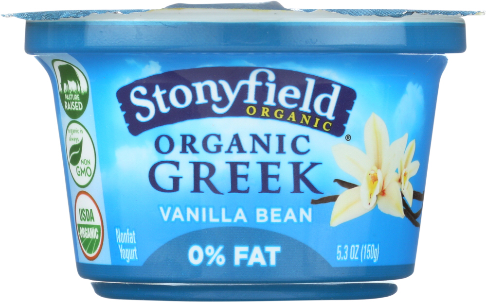 Vanilla Bean Organic Greek Nonfat Yogurt, Vanilla Bean - 052159531010