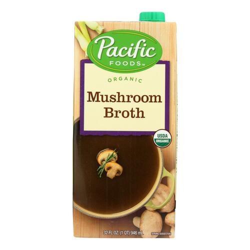 Pacific Natural Foods Mushroom Broth - Organic - Case Of 12 - 32 Fl Oz. - 052603041003