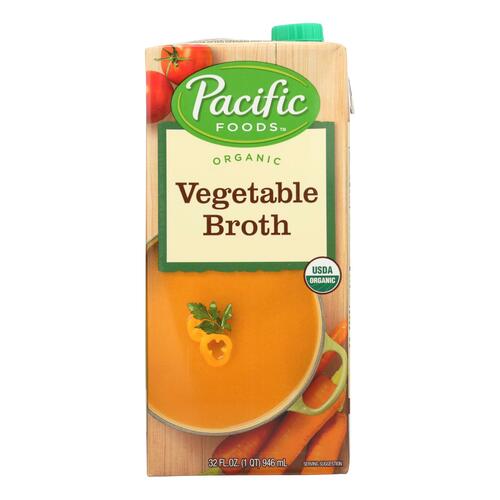 Pacific Natural Foods Vegetable Broth - Organic - Case Of 12 - 32 Fl Oz. - 052603054102